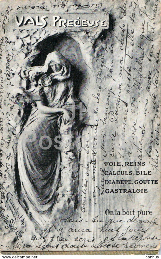 Vals Precieuse - Foie Reins Calculs Bile Diabete Goutte Gastralgie - old postcard - France - used - JH Postcards