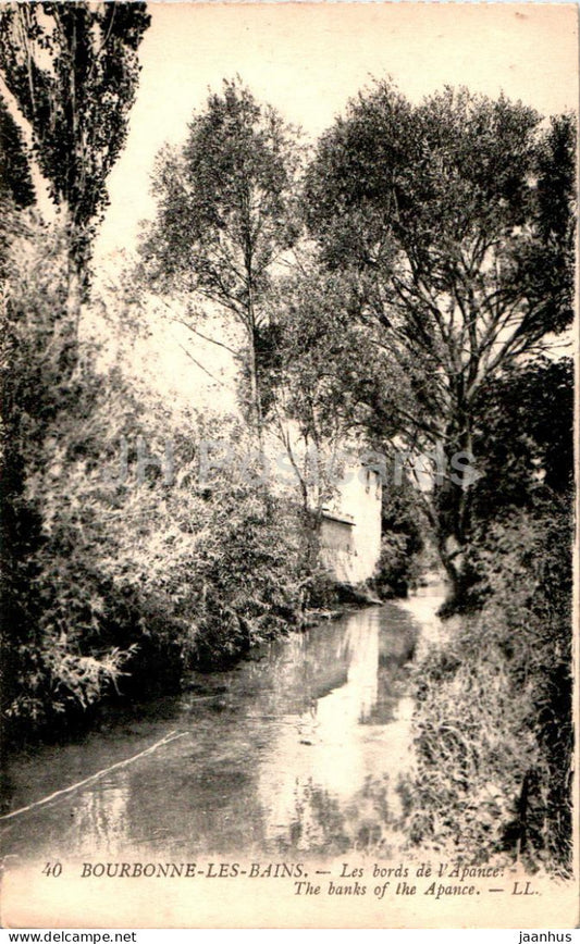 Bourbonne les Bains - Les Bords de l'Apance - The banks of the Apance - 40 - old postcard - France - used - JH Postcards
