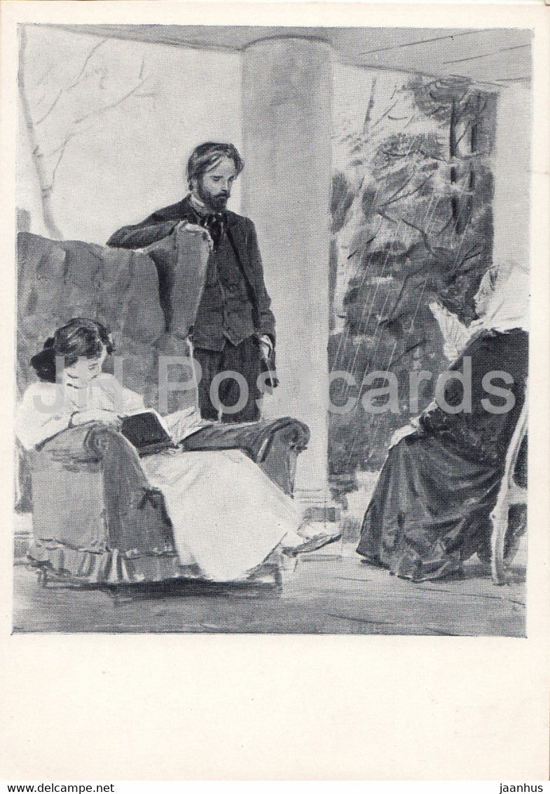 Works by Russian Writer Chekhov - The House with the Mezzanine - illustration - 1959 - Russia USSR - unused - JH Postcards