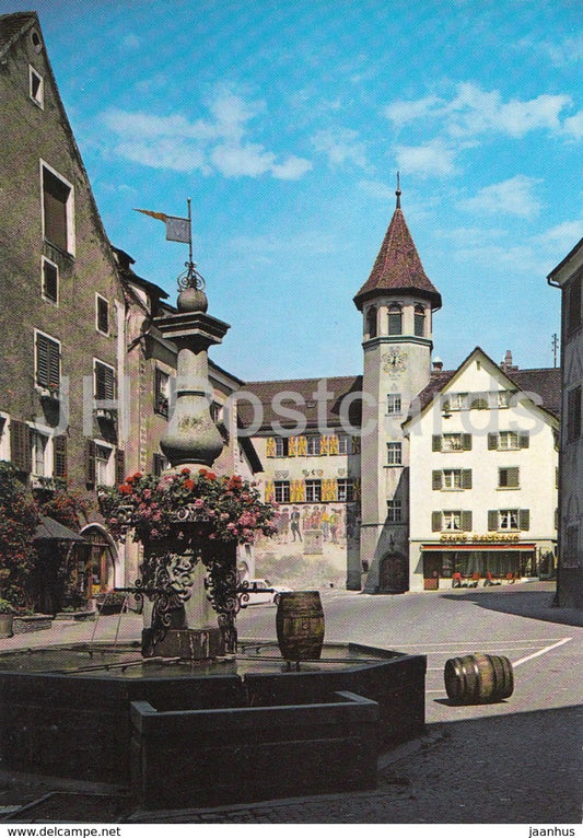Maienfeld - Stadliplatz mit Rathaus - town hall - 45 - Switzerland - unused - JH Postcards