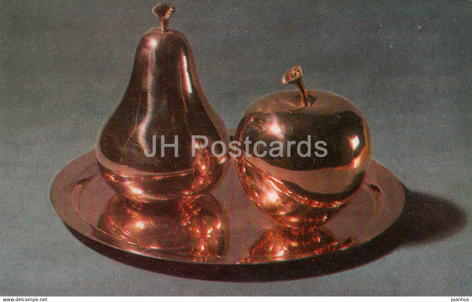 Composition Still Life by L. Ilo - Metalwork and Stamped Leather from Estonia - 1978 - Russia USSR - unused - JH Postcards