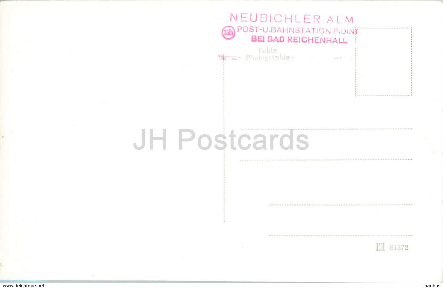 Neubichler Alm am Hogl mit Watzmann - old postcard - Germany - unused