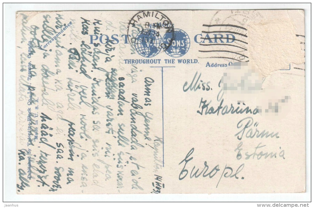 Dundas Fall near Hamilton Ontario - 113612 - sent to Estonia 1931 - Canada - used - JH Postcards