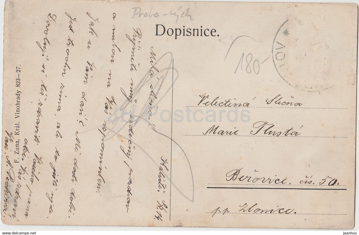 Ondrejov - old postcard - 1914 - Czech Republic - used