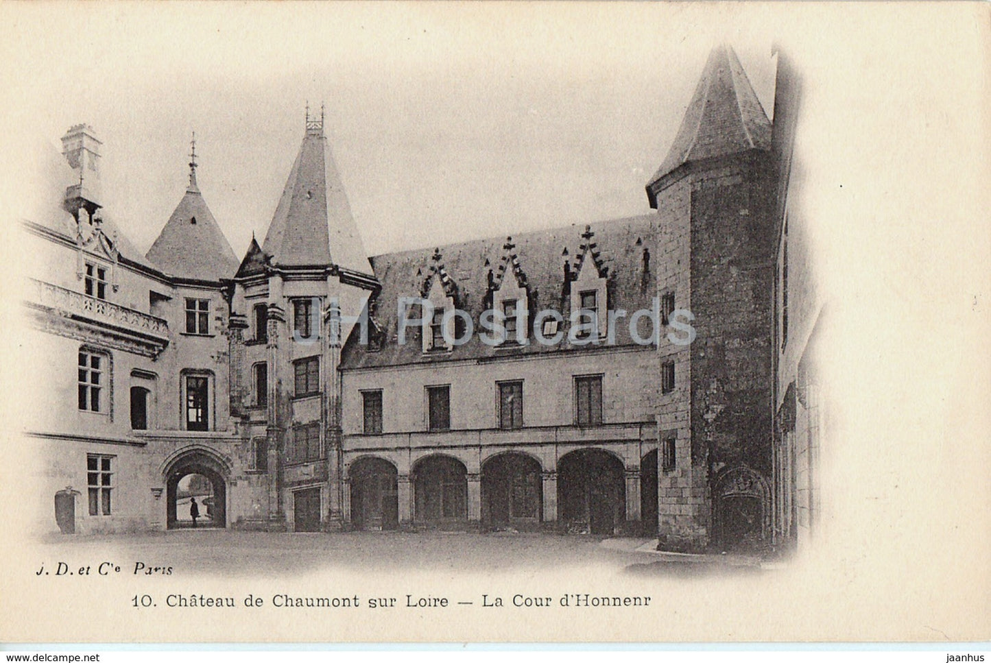 Chateau de Chaumont sur Loire - La Cour d'Honneur - castle - 10 - old postcard - France - unused