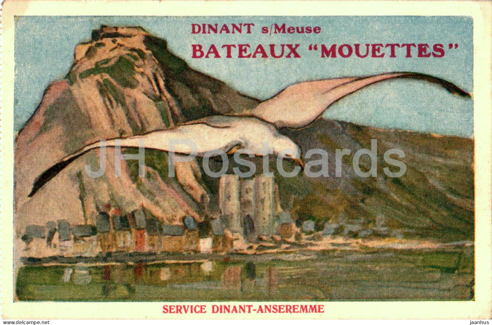 Dinant s Meuse - Bateaux Mouettes - Service Dinant Anseremme - 1051 - old postcard - Belgium - unused - JH Postcards