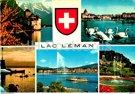 Lac Leman - Chateau de Chillon - Ouchy Lausanne - Nyon - multiview - 8229 -  Switzerland - unused - JH Postcards