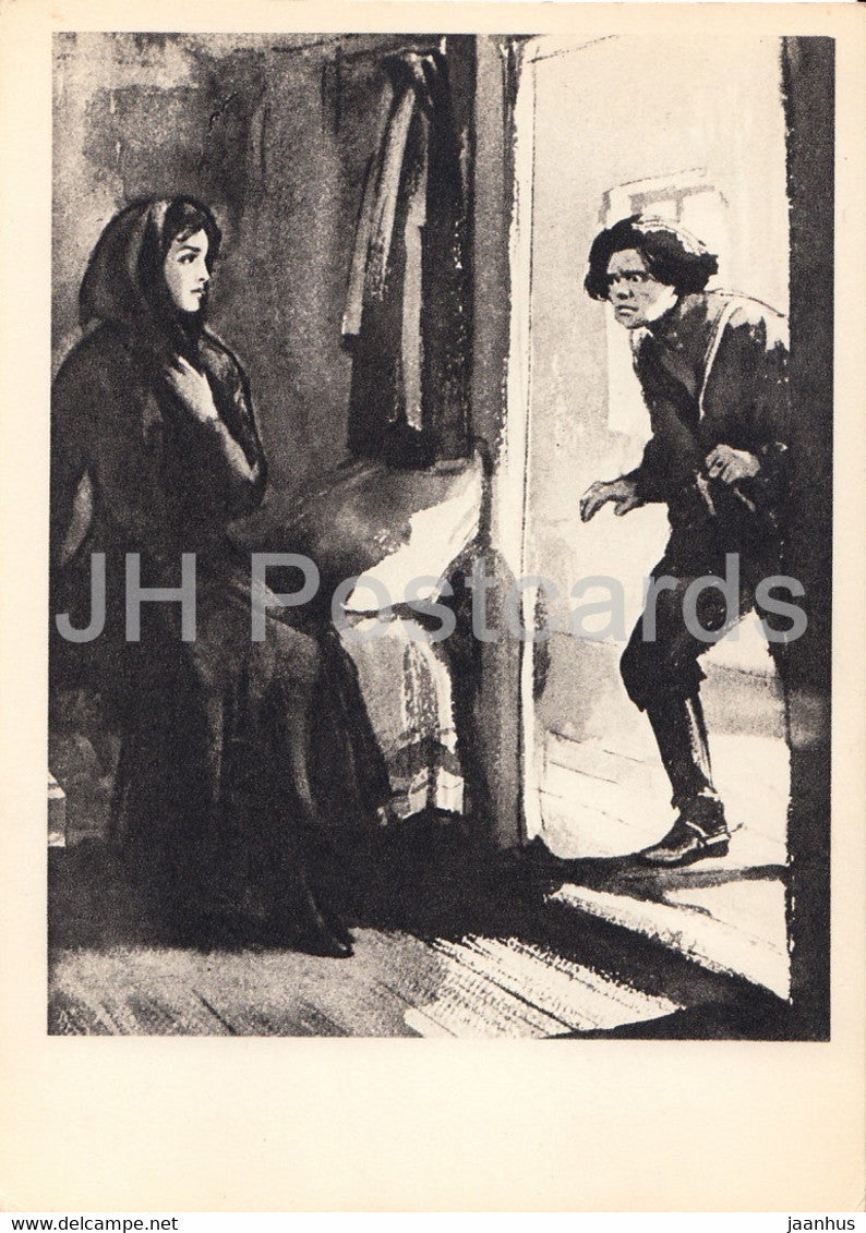 Works by Russian Writer Aleksey Tolstoy - The Road to Calvary - Makhno - illustration - 1965 - Russia USSR - unused - JH Postcards