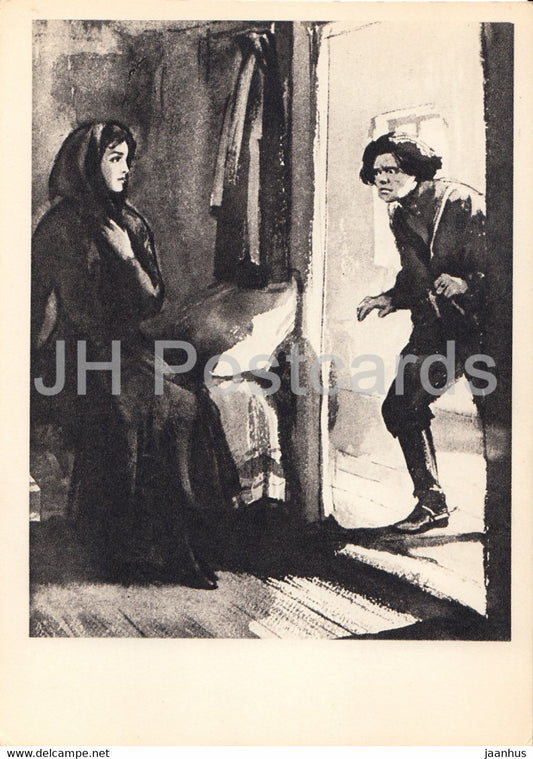 Works by Russian Writer Aleksey Tolstoy - The Road to Calvary - Makhno - illustration - 1965 - Russia USSR - unused - JH Postcards