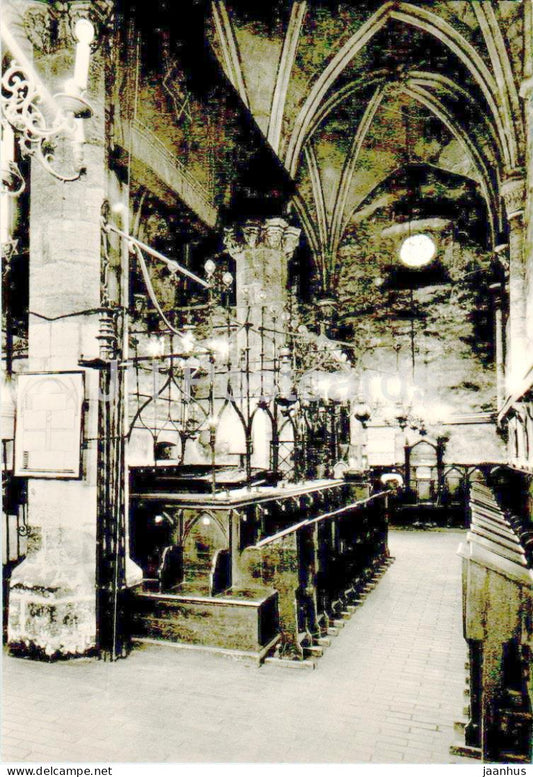 Praha - Prague - Stranova Synagoga - The Old New Synagogue - interior - Czech Repubic - Czechoslovakia - unused - JH Postcards