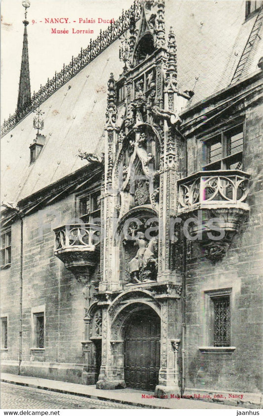 Nancy - Palais Ducal - Musee Lorrain - museum - 9 - old postcard - France - unused - JH Postcards