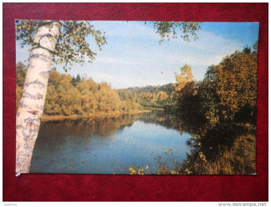 The Gauja river below Sigulda - Latvia USSR - unused - JH Postcards