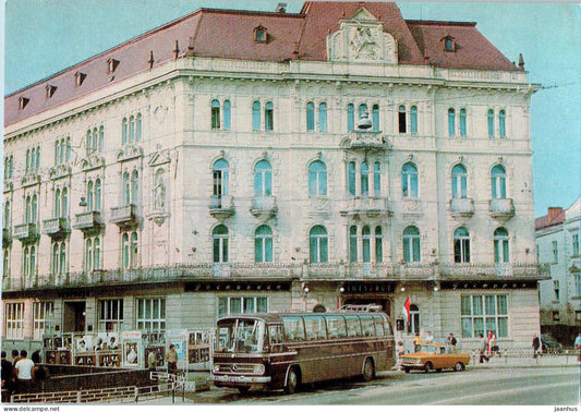 Lviv - Lvov - hotel Intourist - bus Mecerdes Benz - postal stationery - 1978 - Ukraine USSR - unused - JH Postcards