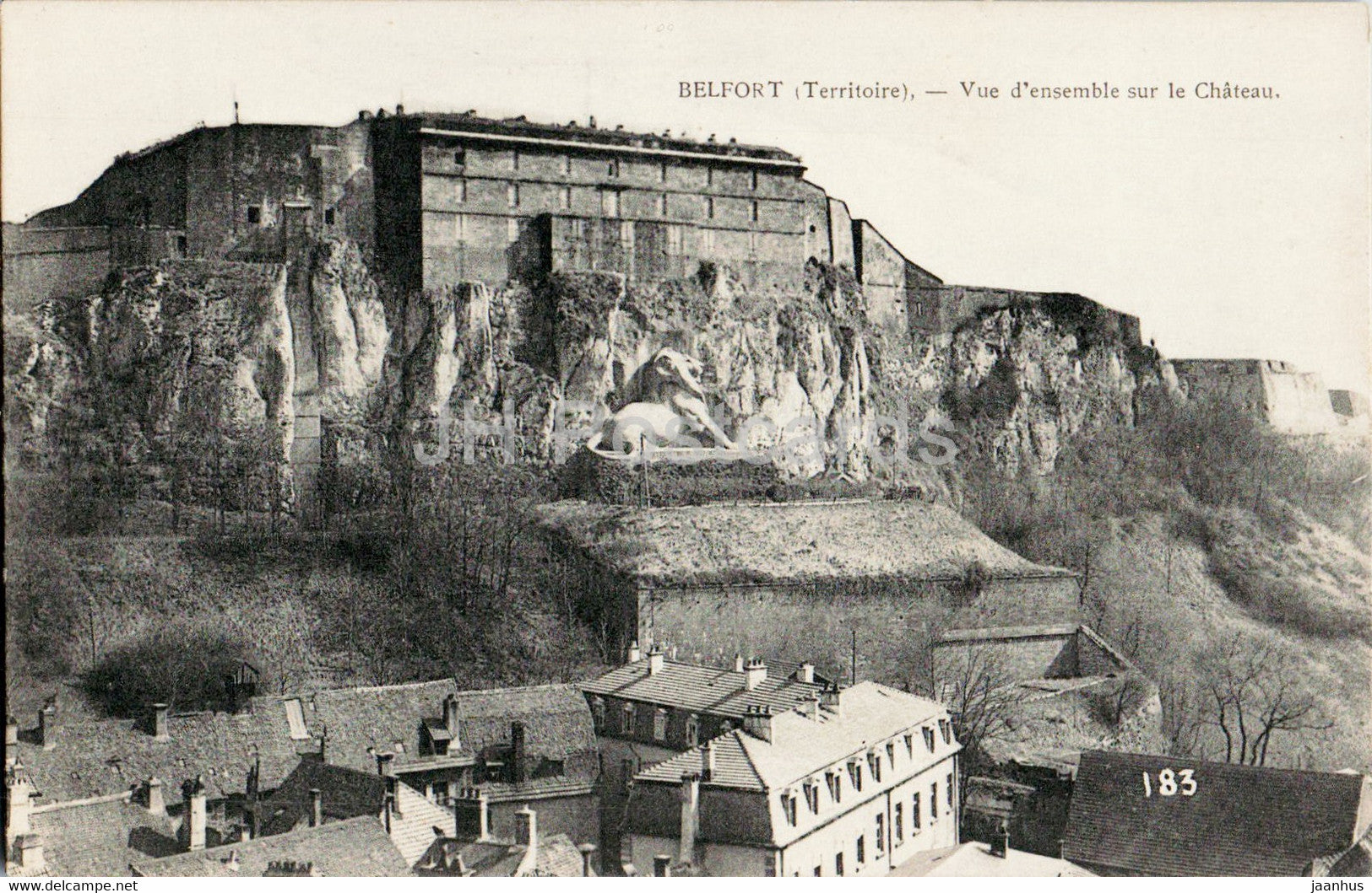 Belfort - Vue d'ensemble sur le Chateau - castle - 183 - old postcard - France - unused - JH Postcards