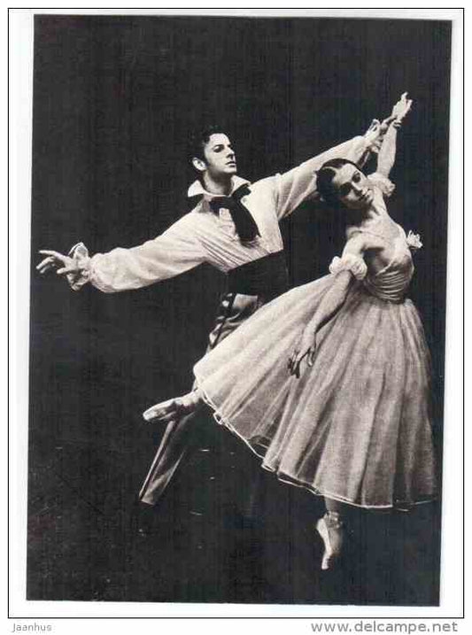 H. Puur and V. Loo in the ballet Chopiniana - Helmi Puur ballerina - ballet - 1979 - Estonia USSR - unused - JH Postcards