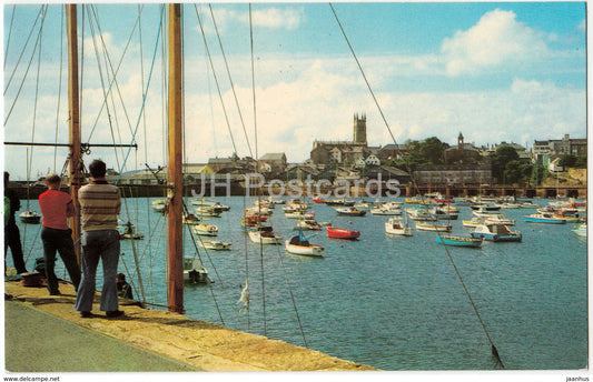 Penzance - The Harbour - boat - PLX 424 - 1985 - United Kingdom - England - used - JH Postcards