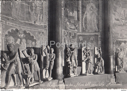 Parma - Battistero - Raffigurazione dei Mesi dell' anno - Baptistery - Recognition of the Year Monthes - Italy - unused - JH Postcards