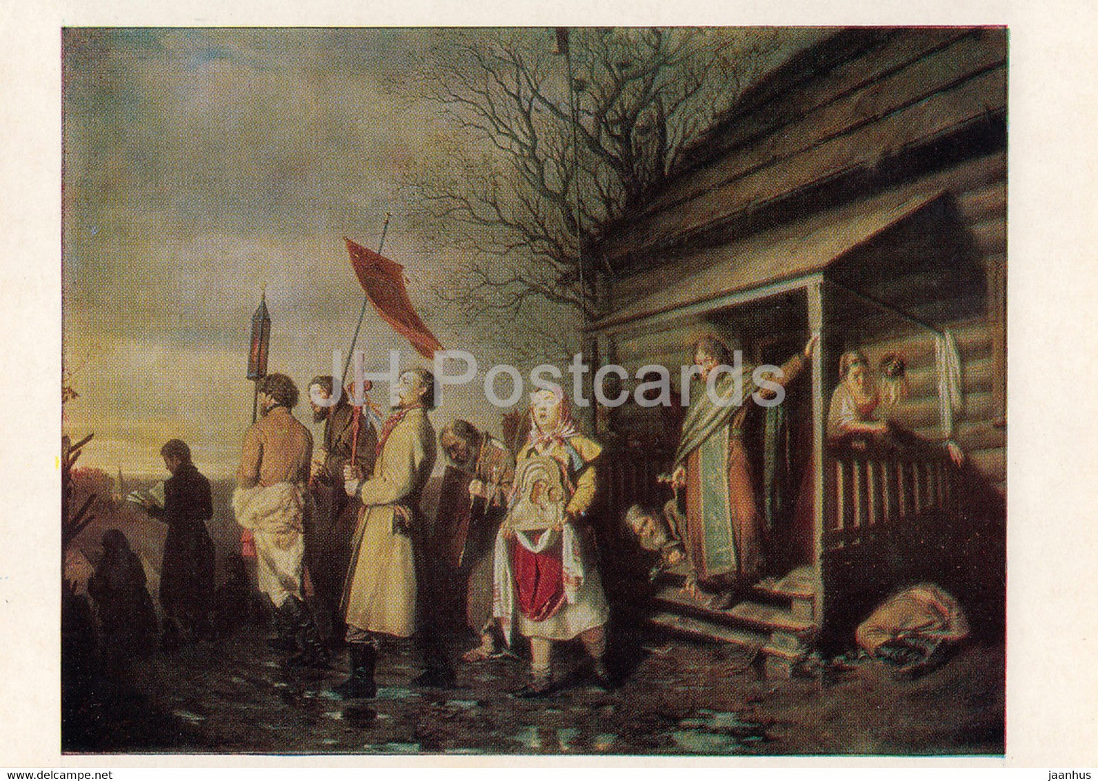 painting by V. Perov - Rural procession at Easter - Russian art - 1983 - Russia USSR - unused - JH Postcards