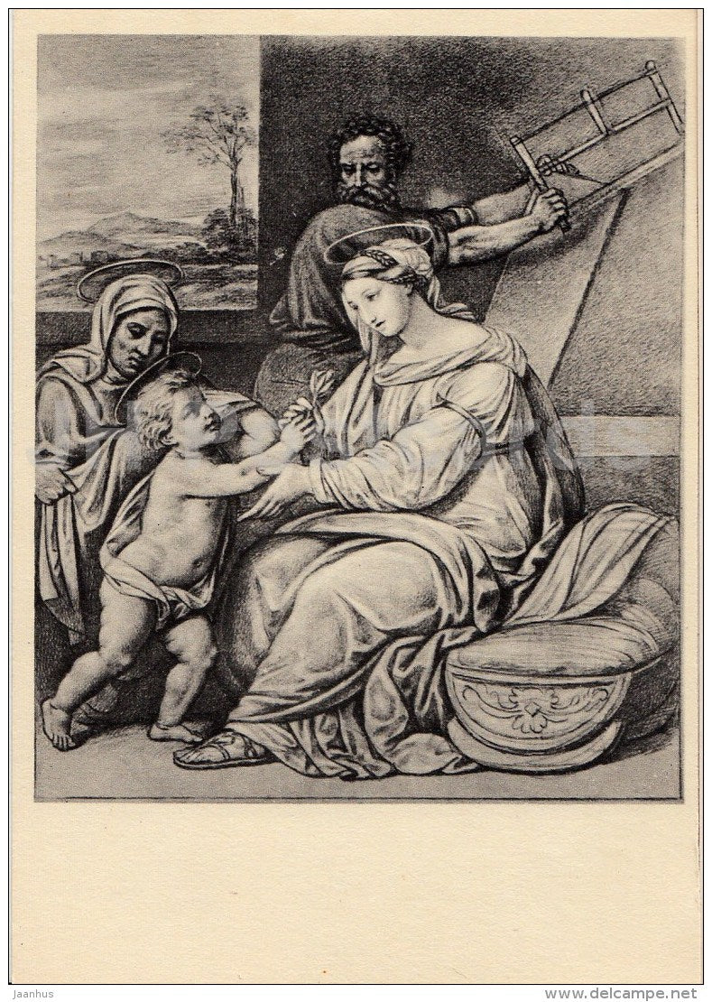 painting by A. Yegorov - The Holy Family - Russian art - 1958 - Russia USSR - unused - JH Postcards