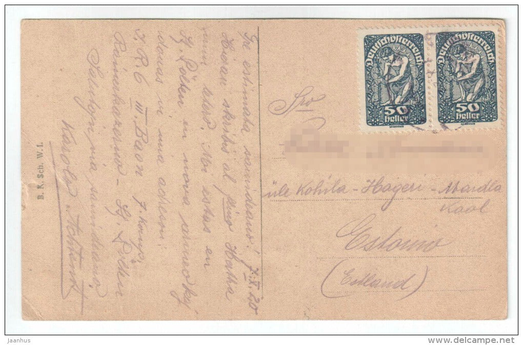 General View - St. Pölten - Austria - Österreich - old postcard - sent to Estonia 1920 - used - JH Postcards