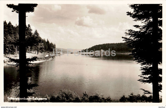 Schwarzenbach Talsperre - old postcard - Germany - unused - JH Postcards