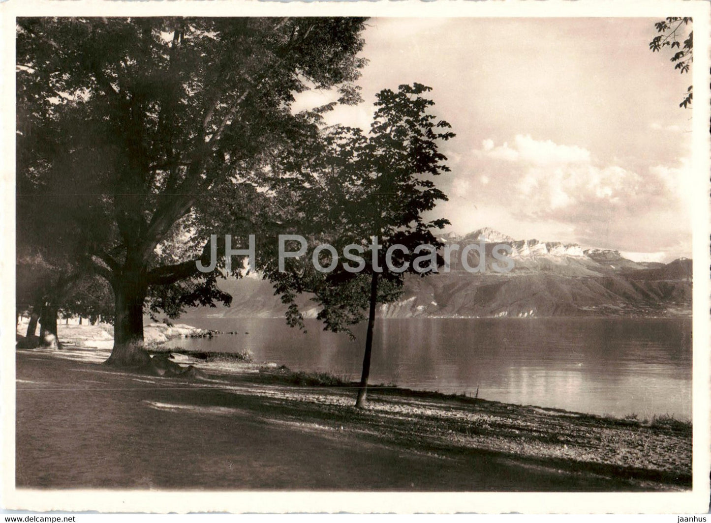 Lausanne - Bord du Lac et Dent d' Oche - 309 - old postcard - 1936 - Switzerland - used - JH Postcards