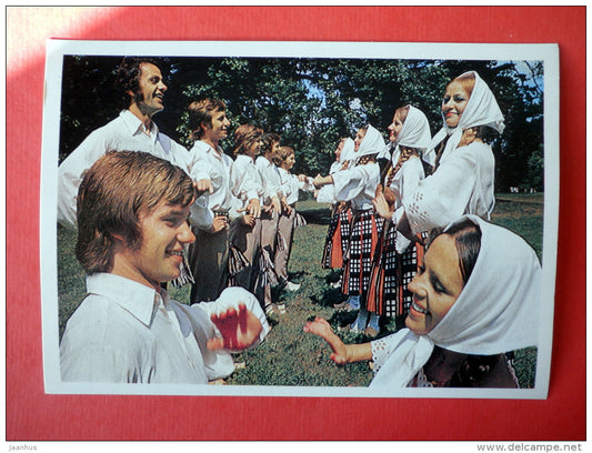 Klumpakojis , Lithuanian Folk Dance in Cloggs - Lithuanian Folk Dance - folk costumes - 1979 - USSR Lithuania - unused - JH Postcards