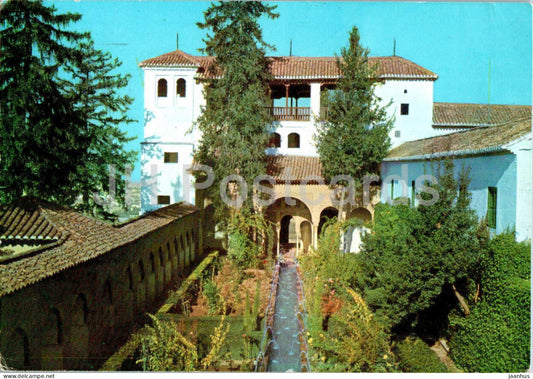Granada - Generalife - Patio de la Albarca - courtyard - 421 - Spain - used - JH Postcards