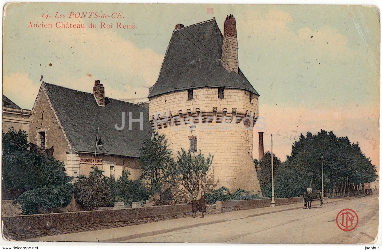 Les Ponts de Ce - Ancien Chateau du Roi Rene - castle - 14 - old postcard - France - used - JH Postcards