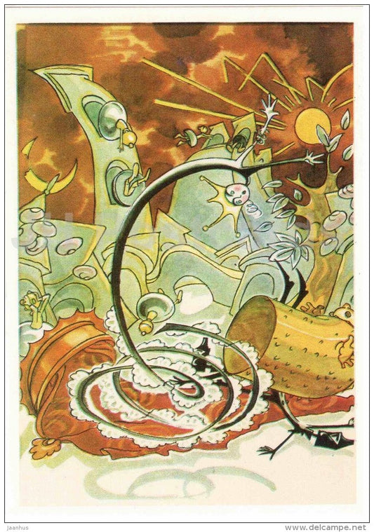 Fairy Tale - 1 - Town in Snuffbox by Vladimir Odoyevsky - 1977 - Russia USSR - unused - JH Postcards