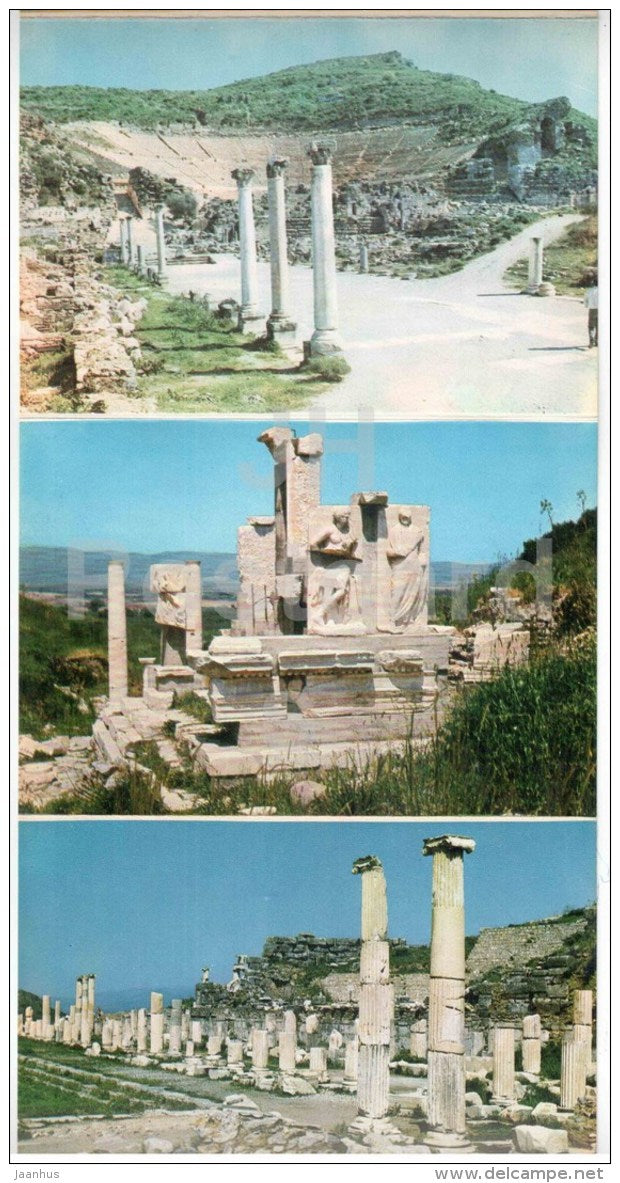 set of 11 postcards - leporello - Efes - Turkey - unused - JH Postcards