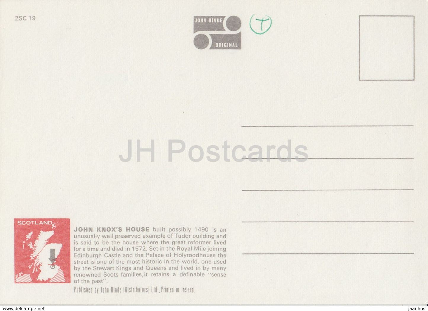 John Knox's House - Édimbourg - voiture - Écosse - Royaume-Uni - inutilisé