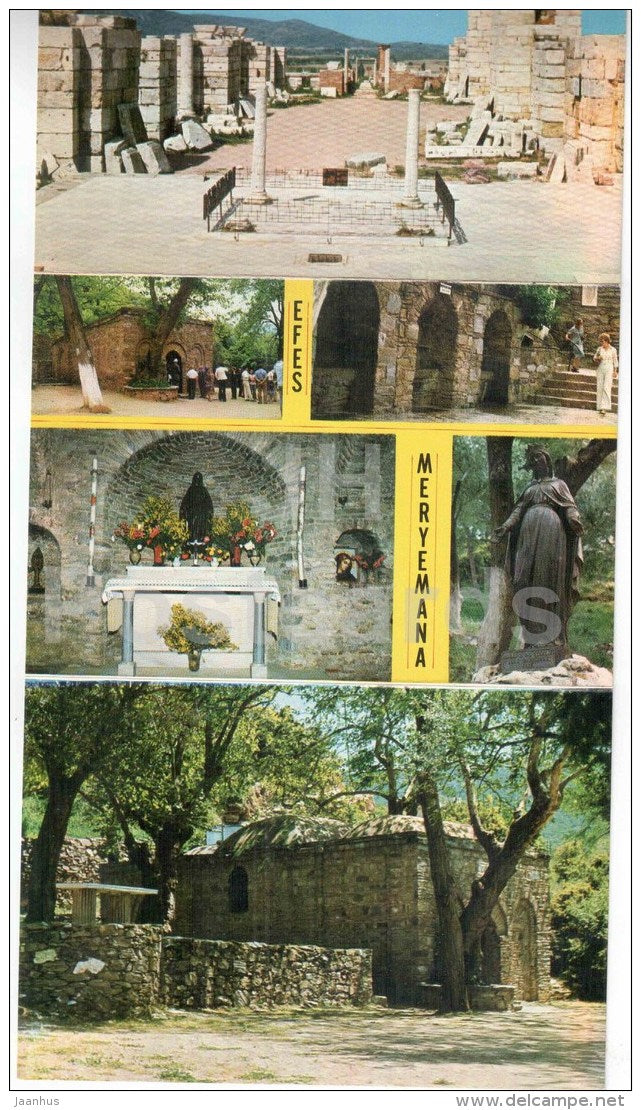 set of 11 postcards - leporello - Efes - Turkey - unused - JH Postcards