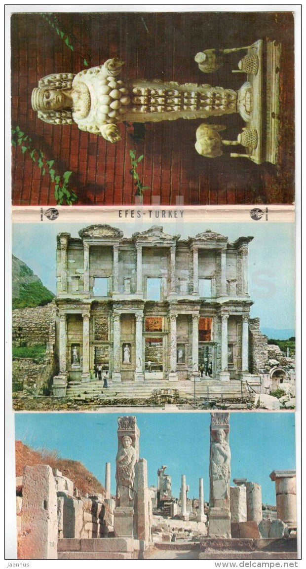 set of 11 postcards - leporello - Efes - Turkey - unused - JH Postcards