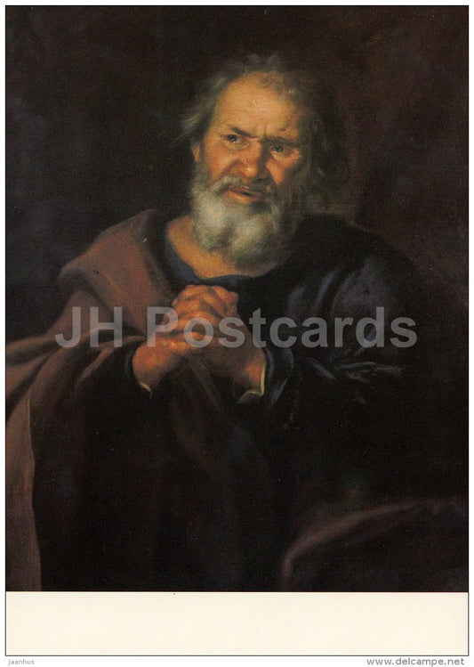painting by Johann Rudolph Byss - St. Peter , 1710 - Swiss art - large format card - Czech - unused - JH Postcards
