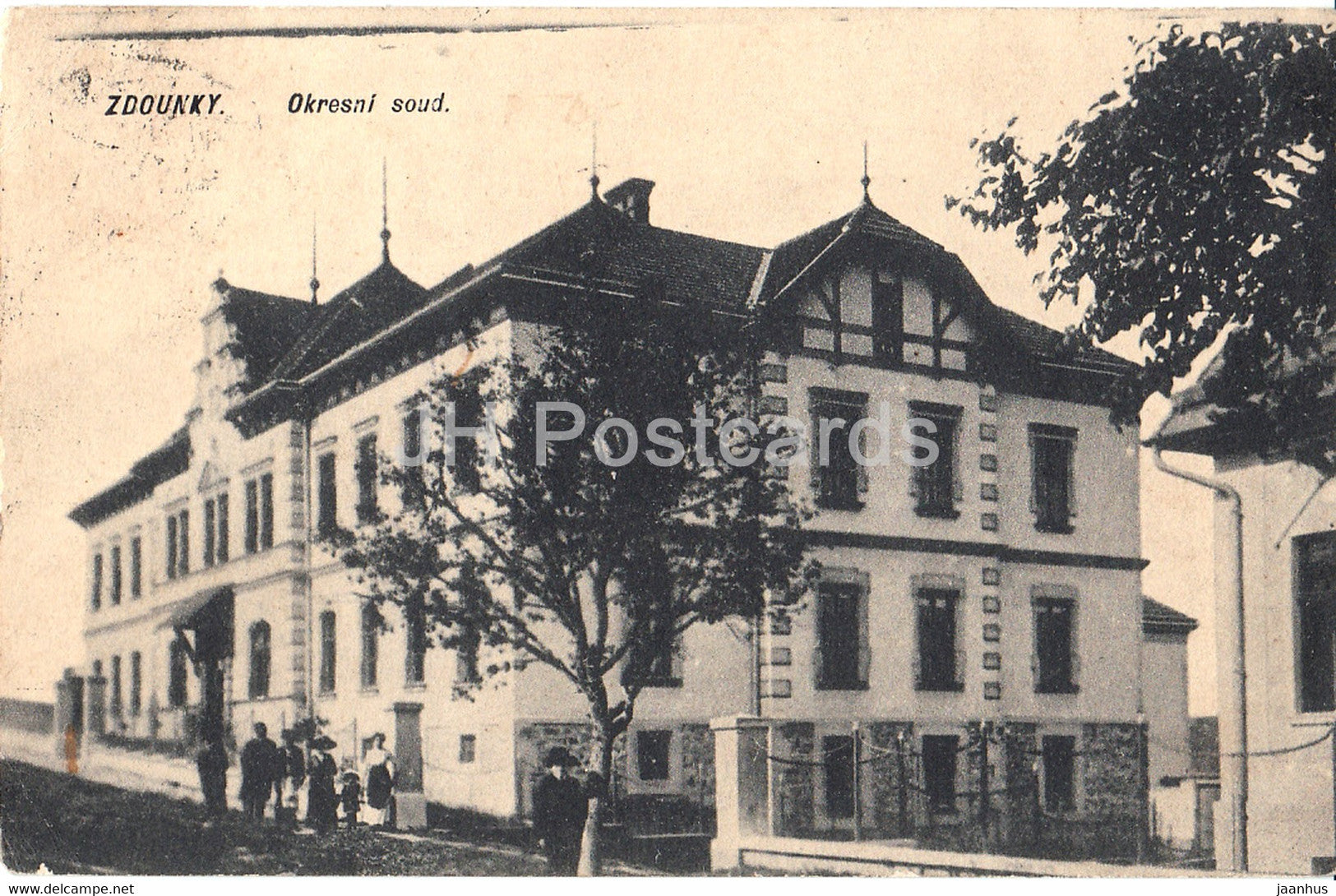 Zdounky - Okresni soud - old postcard - 1924 - Czech Republic - used - JH Postcards