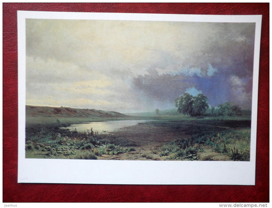 painting by F. Vasilyev , Wet Meadow , 1872 - russian art - unused - JH Postcards