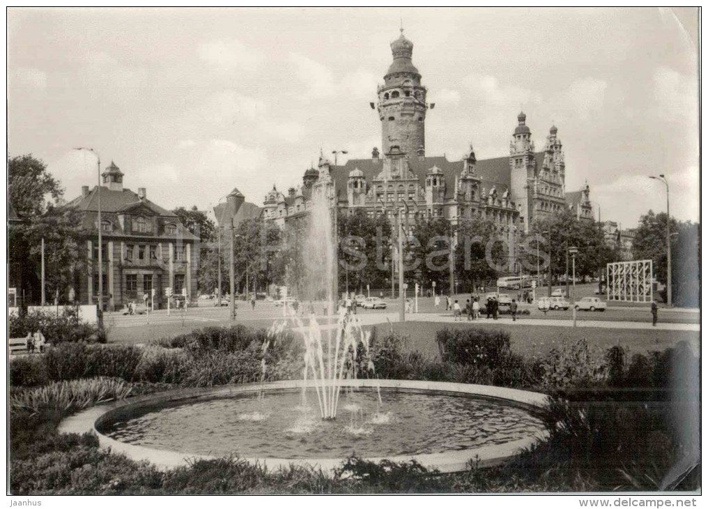 Neues Rathaus - New City Hall - Messestadt Leipzig - Leipzig - Germany - DDR - unused - JH Postcards