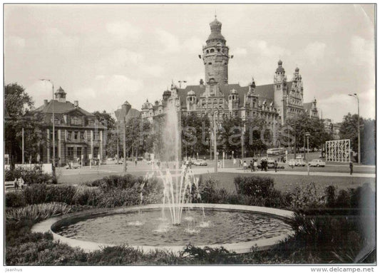 Neues Rathaus - New City Hall - Messestadt Leipzig - Leipzig - Germany - DDR - unused - JH Postcards