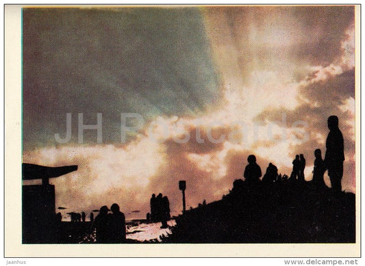 sunset - Palanga - Lithuania USSR - unused - JH Postcards