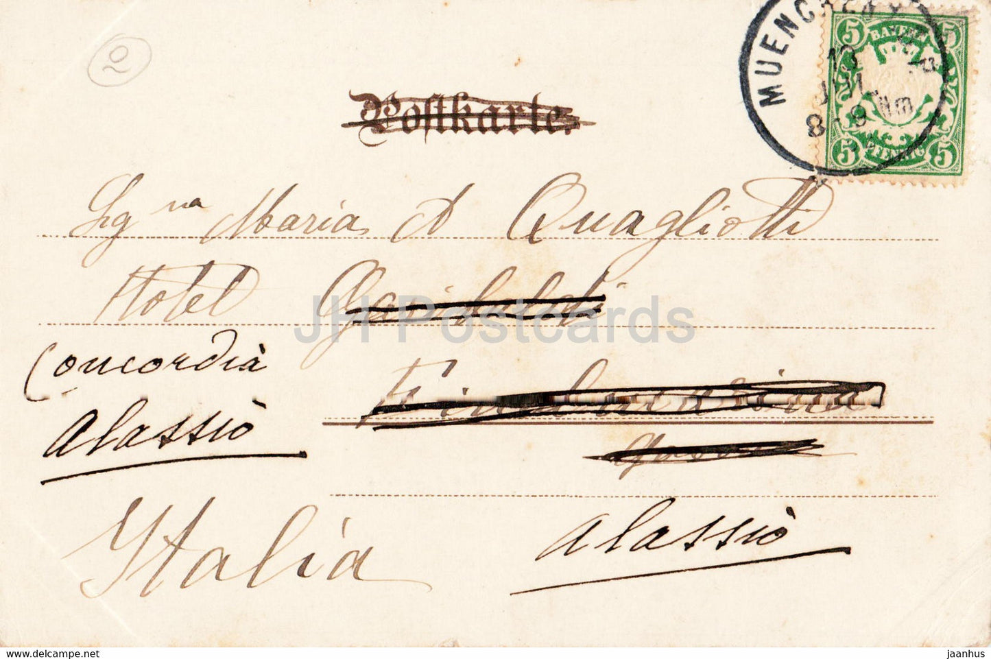 Munchen - Munich - Totalansicht - old postcard - 1902 - Germany - used