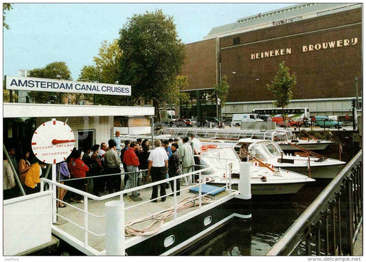 Departure-Stage - boat - Amsterdam - Netherlands - unused - JH Postcards