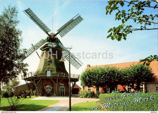 Galerie Windmuhle in Mitling Mark - windmill - 1990 - Germany - used - JH Postcards