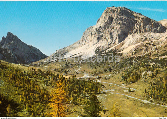 Dolomiti - Passo Falzarego 2117 m - Sasso di Stria 2477 m - Lagazui 2778 m - Italy - Italia - unused - JH Postcards