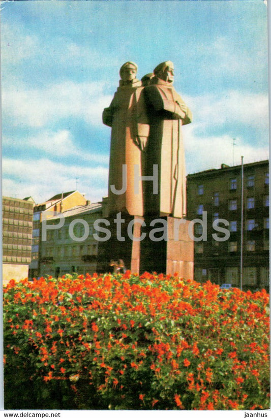 Riga - Old Town - Monument to Latvian Red Riflemen - 1976 - Latvia USSR - unused - JH Postcards