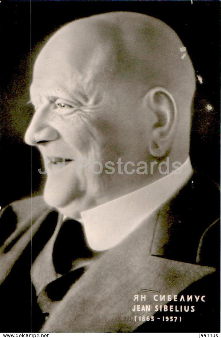 Finnish composer Jean Sibelius - famous people - old photo - 1959 - Russia USSR - unused - JH Postcards