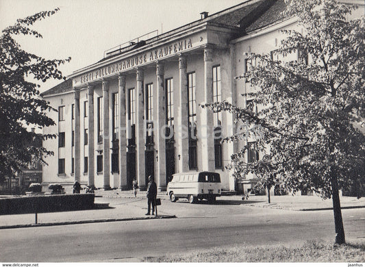 Tartu - Estonian Academy of Agriculture building - car - 1967 - Estonia USSR - unused - JH Postcards