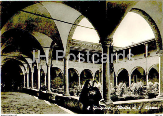 S Gimignano - Chiostro di S Agostino - cloister - Italy - unused - JH Postcards
