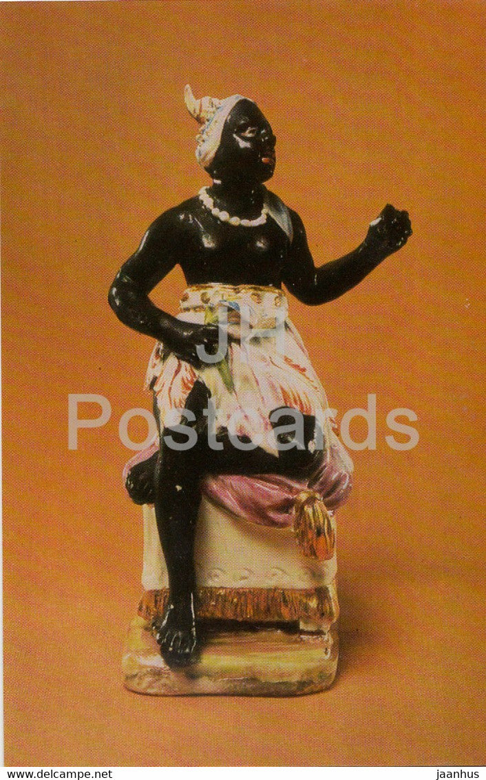 Figure from the Negroes - porcelain - Vinogradov Porcelains - 1974 - Russia USSR - unused - JH Postcards