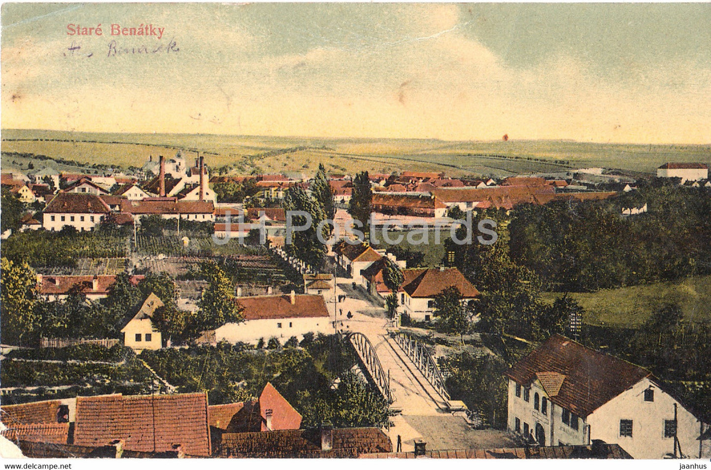 Stare Benatky - old postcard - 1909 - Czech Republic - used - JH Postcards